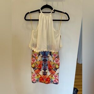 Blue Blush - Halter Tropical Dress